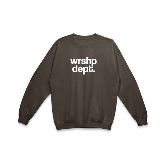 WRSHP DEPT. Crewneck Sweatshirt (choc Brown)
